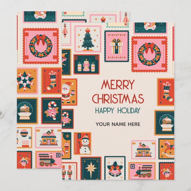 Weihnachtsschmuck-Postkarten Feiertagskarte (Vorne/Hinten)