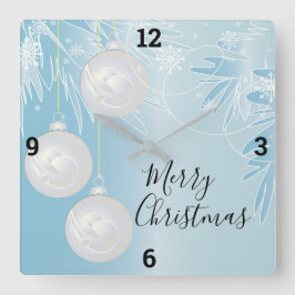 Weihnachtsschmuck Quadratische Wanduhr