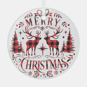 Weihnachtsschmuck, Rentiere Weihnachtsbaumen Ornament Aus Glas