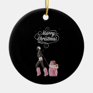 Weihnachtsschmuck Rosa & Schwarz