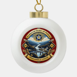 Weihnachtsschmuck (rot) keramik Kugel-Ornament