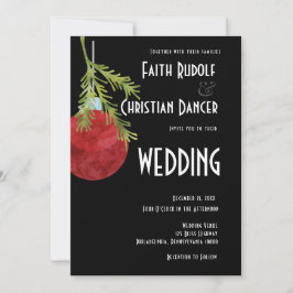 Weihnachtsschmuck Rot, Moderne Hochzeit Ankündigung