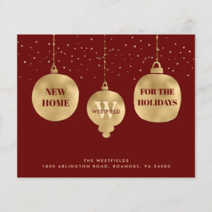 Weihnachtsschmuck Rote Feiertage-Umzugskarte