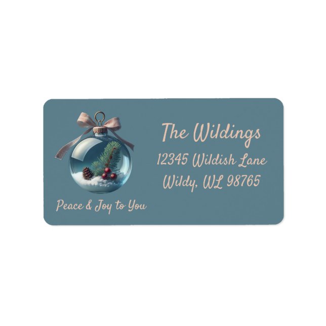 Weihnachtsschmuck Rücksendeadresse Etikett Adressaufkleber (Vorne)