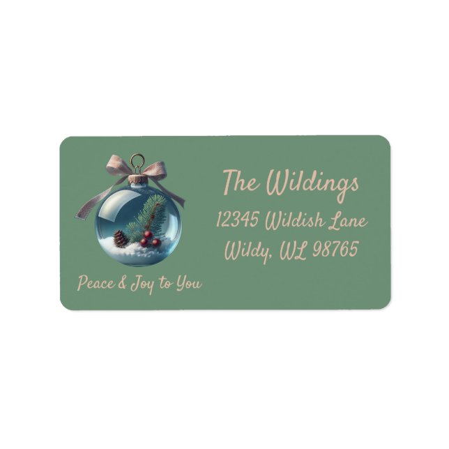 Weihnachtsschmuck Rücksendeadresse Etikett Adressaufkleber (Vorne)