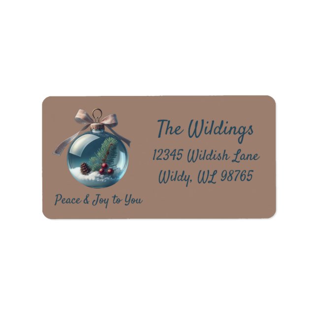 Weihnachtsschmuck Rücksendeadresse Etikett Adressaufkleber (Vorne)