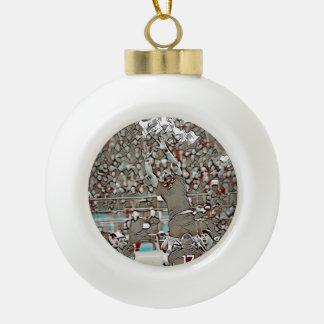 Weihnachtsschmuck - Rugby Liebhaber Keramik Kugel-Ornament