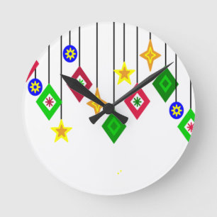 Weihnachtsschmuck  runde wanduhr