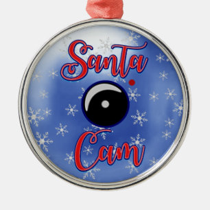 Weihnachtsschmuck/Santa Camera Blue Ornament Aus Metall