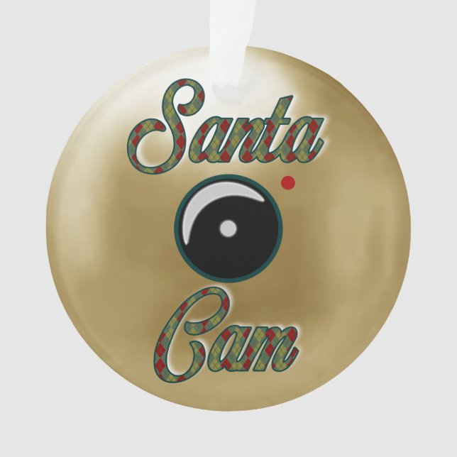 Weihnachtsschmuck/Santa Camera Gold Ornament (Vorderseite)