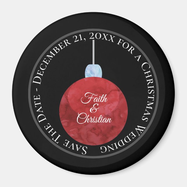 Weihnachtsschmuck/Save the Date/Hochzeit Magnet (Vorne)