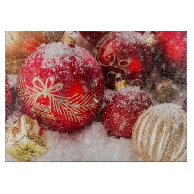 Weihnachtsschmuck Schneidebrett (Vorderseite)