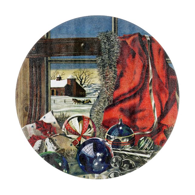 Weihnachtsschmuck Schneidebrett (Vorderseite)