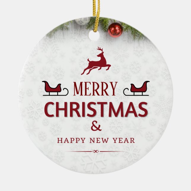 Weihnachtsschmuck-Set Keramik Ornament (Vorne)