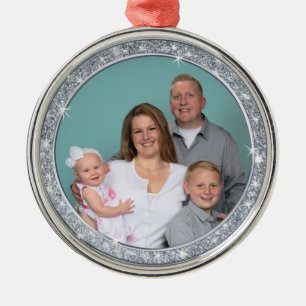 Weihnachtsschmuck, Silver Foto Ornament Aus Metall