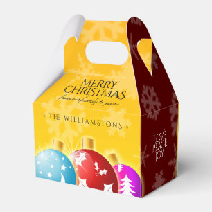 Weihnachtsschmuck Snowflakes Rot & Gold Geschenkschachtel