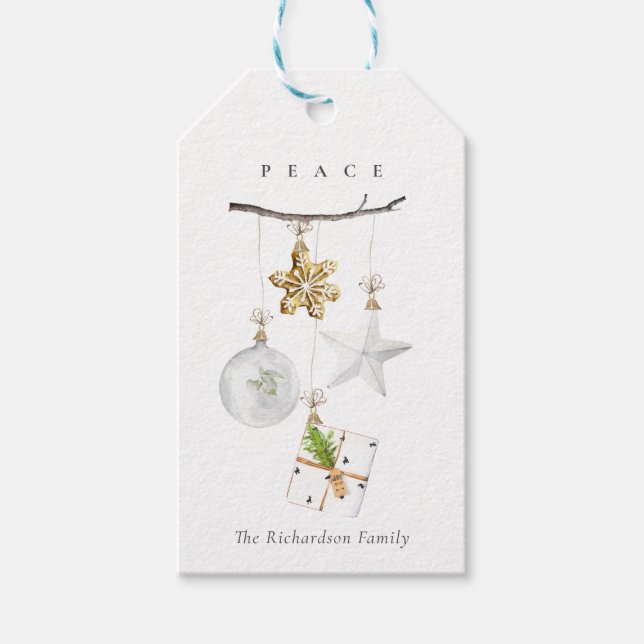 Weihnachtsschmuck Star Cookie Chime Frieden Geschenkanhänger (Vorderseite)