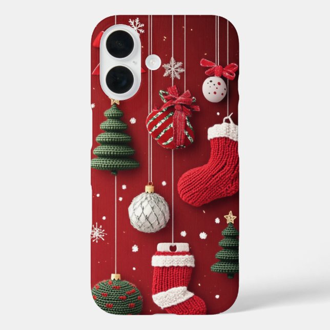Weihnachtsschmuck Strümpfe Rot Grün Case-Mate iPhone Hülle (Rückseite)