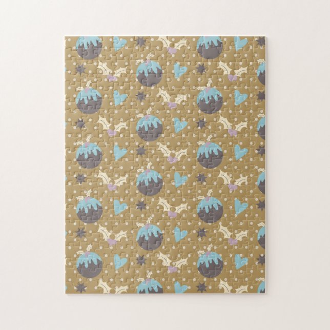 Weihnachtsschmuck und Holly Puzzle (Vertikal)