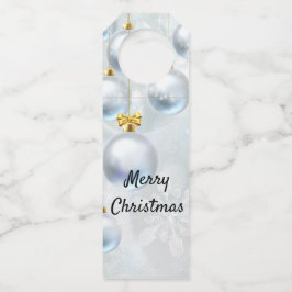 Weihnachtsschmuck und Schneeflocken Flaschenanhänger