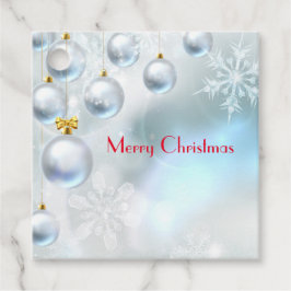 Weihnachtsschmuck und Schneeflocken Geschenkanhänger