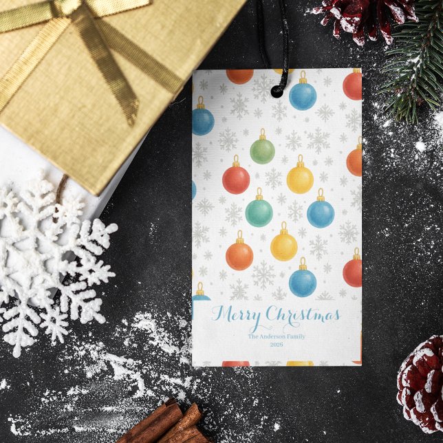 Weihnachtsschmuck und Schneeflocken - Geschenkanhänger (Von Creator hochgeladen)