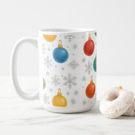 Weihnachtsschmuck und Schneeflocken - Kaffeetasse