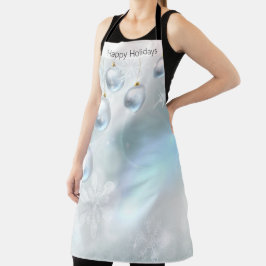 Weihnachtsschmuck und Schneeflocken Schürze