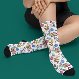 Weihnachtsschmuck und Symbolmuster Socken