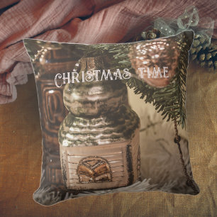 Weihnachtsschmuck und Weihnachtsbaum Kissen