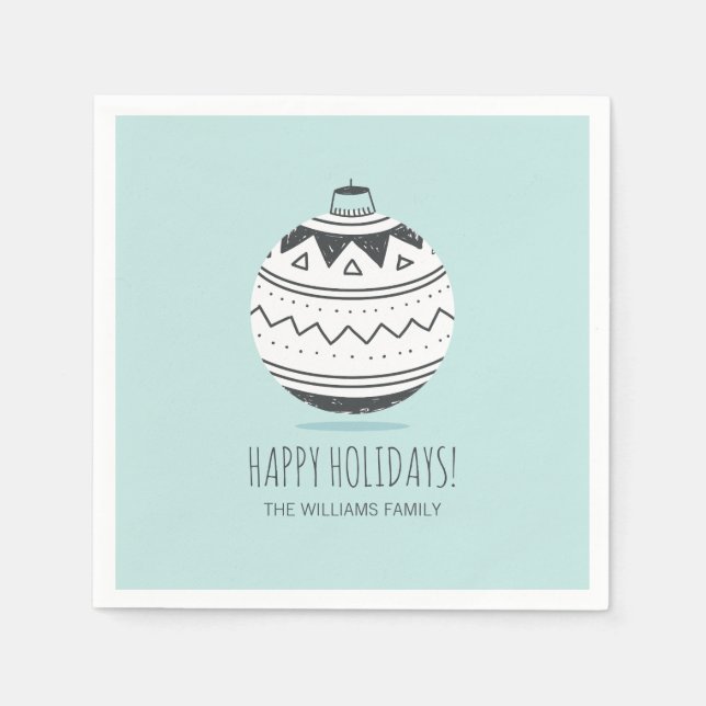 Weihnachtsschmuck Urlaubspapier Napkin Serviette (Vorderseite)