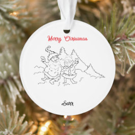 Weihnachtsschmuck : Weihnachten und Frau Claus Ornament