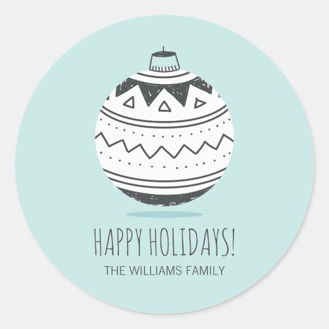 Weihnachtsschmuck Weihnachtsaufkleber Runder Aufkleber (Vorderseite)