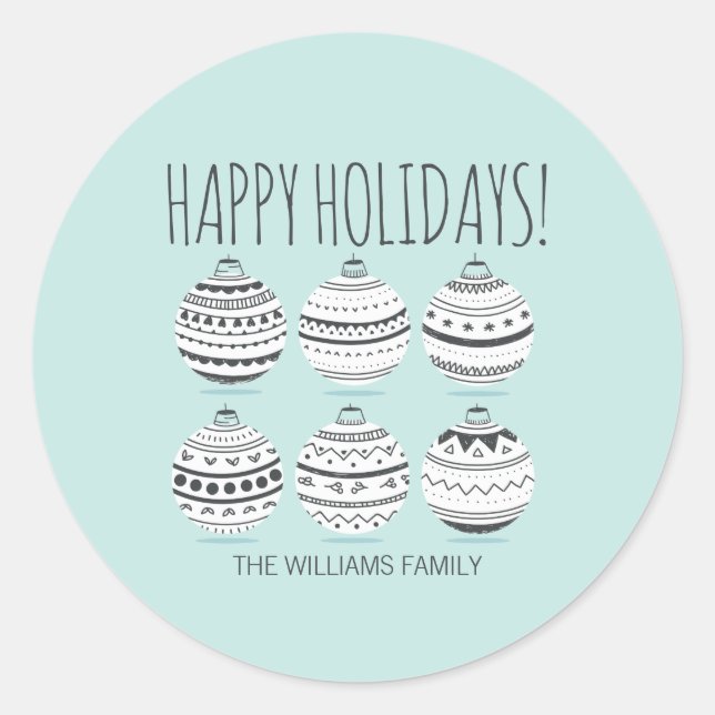 Weihnachtsschmuck Weihnachtsaufkleber Runder Aufkleber (Vorderseite)