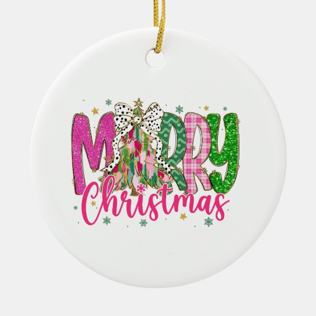 Weihnachtsschmuck, Weihnachtsgeschenk Keramik Ornament (Vorne)