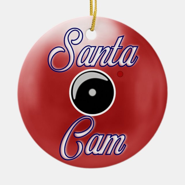 Weihnachtsschmuck/Weihnachtskamera Red Keramikornament (Vorne)