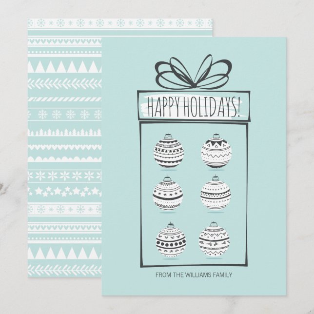 Weihnachtsschmuck Weihnachtskarte Feiertagskarte (Vorne/Hinten)