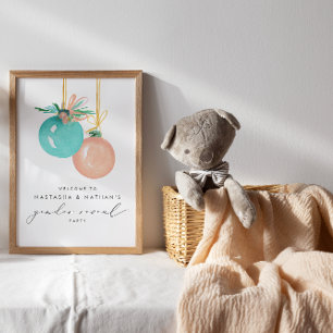 Weihnachtsschmuck Winter Gender-Enthüllung Willkom Poster
