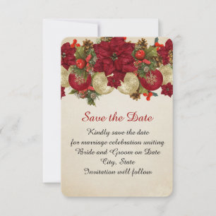 Weihnachtsschmuck Winter Save the Date