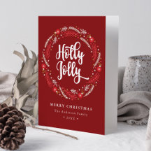 Weihnachtsschmuck Wreath Holly Jolly Non-Foto