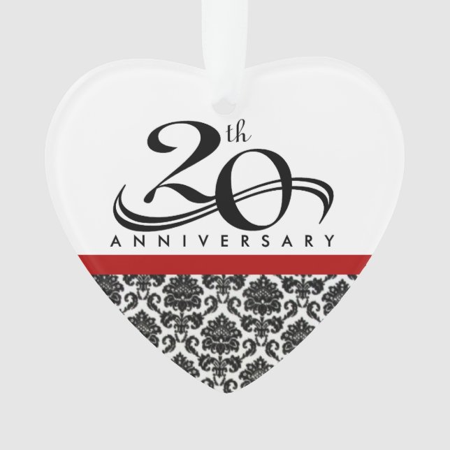 Weihnachtsschmuck zum 20. Jahrestag Ornament (Vorderseite)