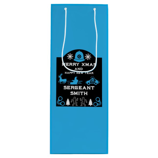 Weihnachtsschmuckflasche Geschenktüte Für Weinflaschen (Vorderseite)