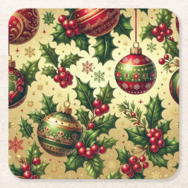 Weihnachtsschmuckpapier-Untersetzer Rechteckiger Pappuntersetzer