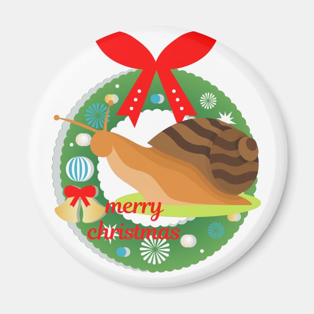 Weihnachtsschnecke Magnet (Vorne)