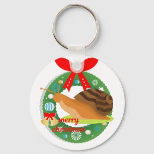 Weihnachtsschnecke Schlüsselanhänger