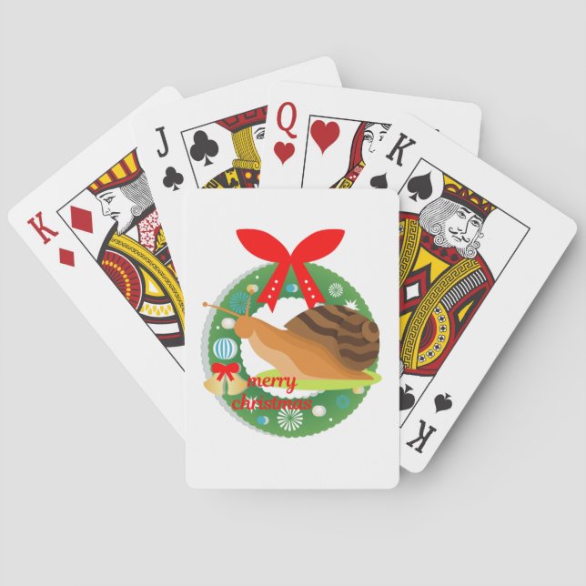 Weihnachtsschnecke Spielkarten (Rückseite)