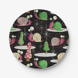 WeihnachtsSchnecken - MidCentury Retro — Pappteller