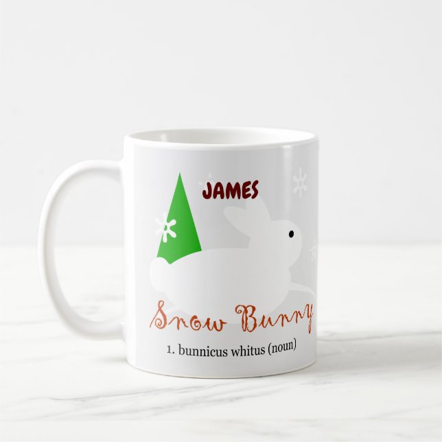 Weihnachtsschnee Bunny Coffee Tassen Cup (Links)