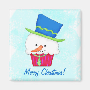 Weihnachtsschnee Cupcake Name Personalisiert Magnet