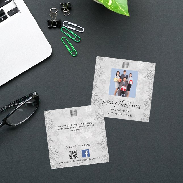 Weihnachtsschnee Foto Business QR Facebook Mitteilungskarte (Von Creator hochgeladen)